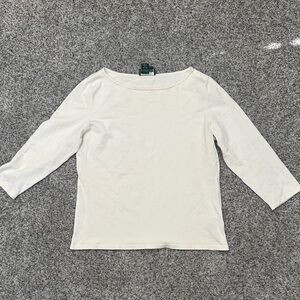 Lauren Ralph Lauren Cream Long Sleeve Top